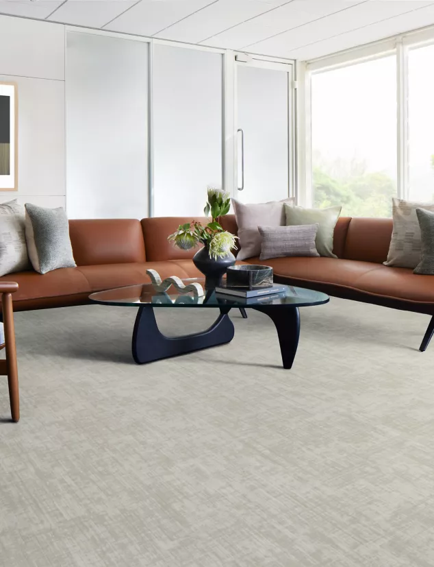 Interface Heirloom plank LVT in lobby/lounge area
