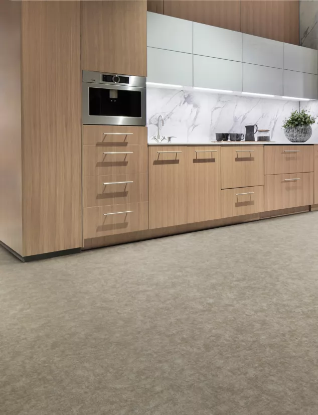 Interface Plaster LVT in workplace breakroom/cafe area
